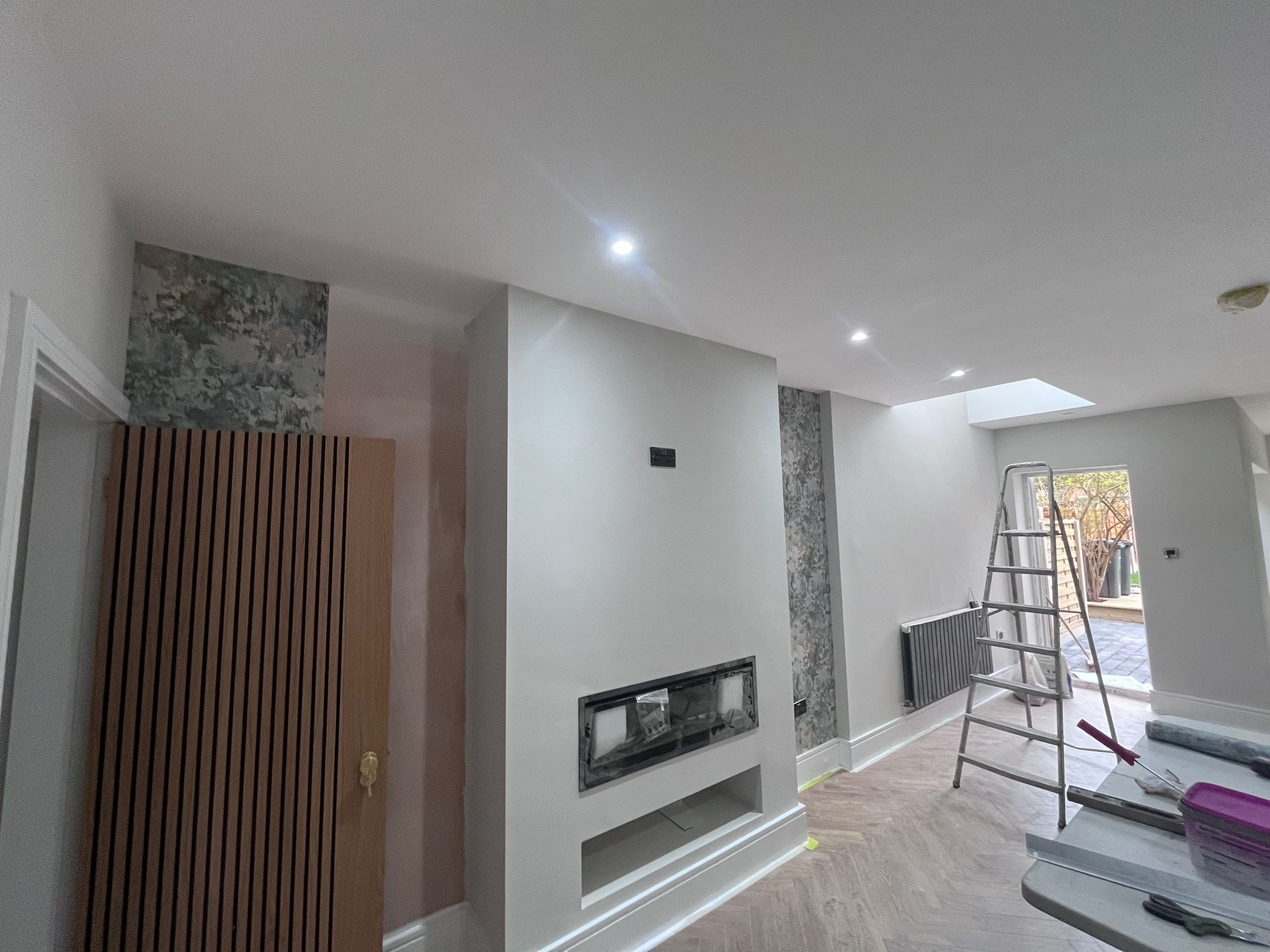 Open-plan living renovation