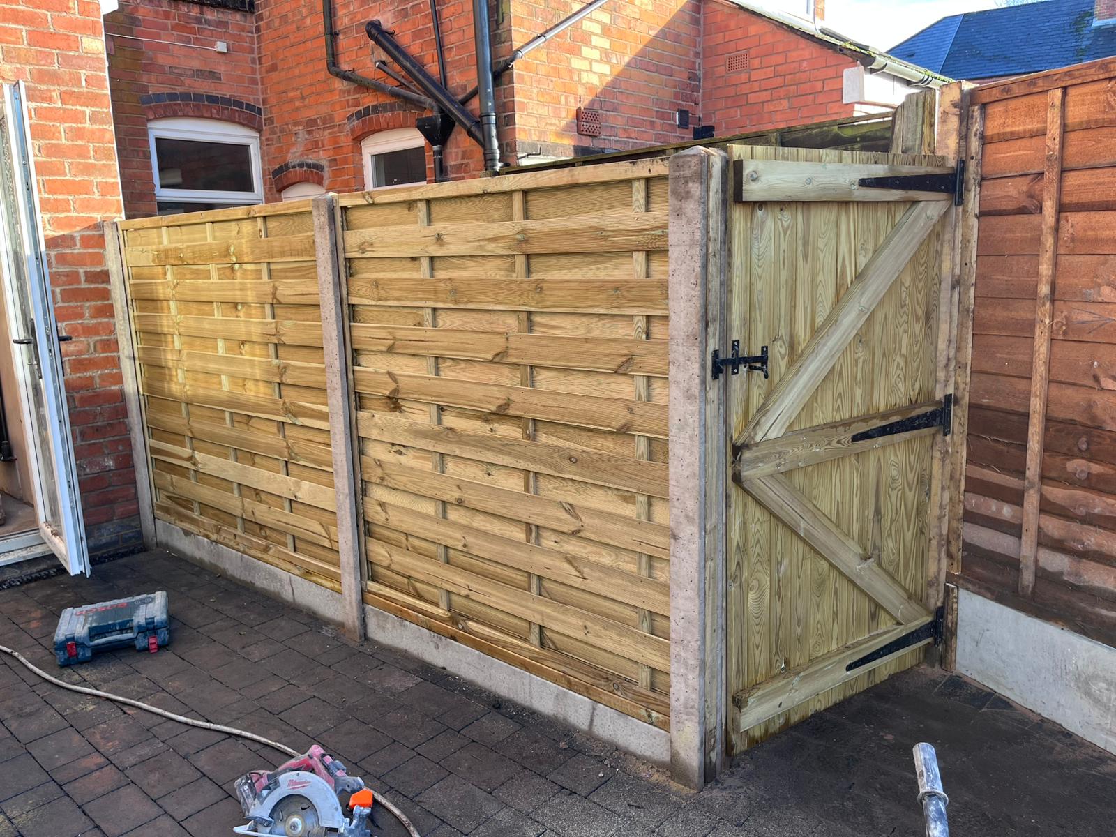 New timber gate and fencing