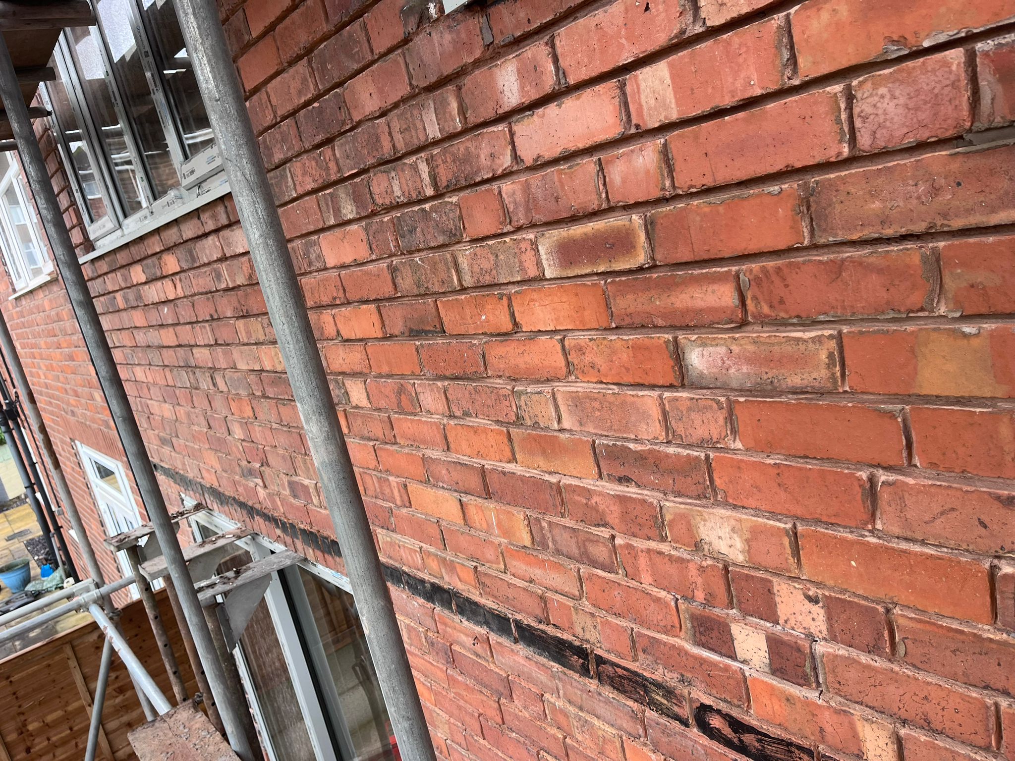 Brick repointing on Victorian property
